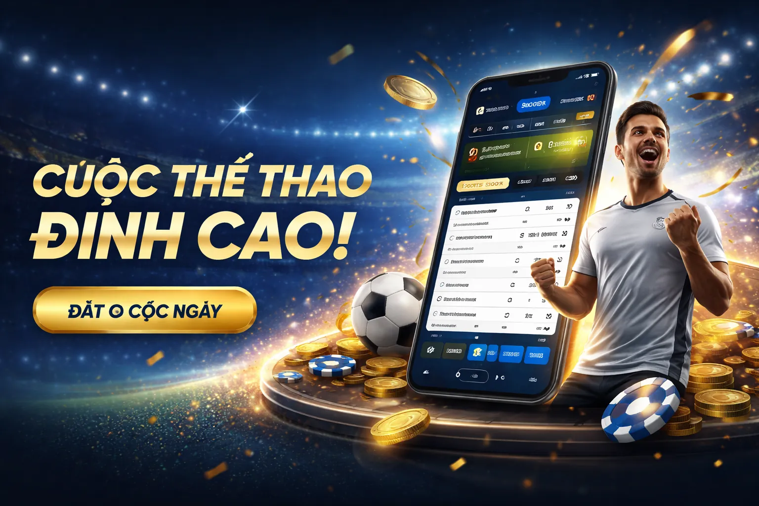 Sân vận động bóng đá với khán giả đang cổ vũ, thể hiện cá cược thể thao trực tuyến tại f8bet2a.